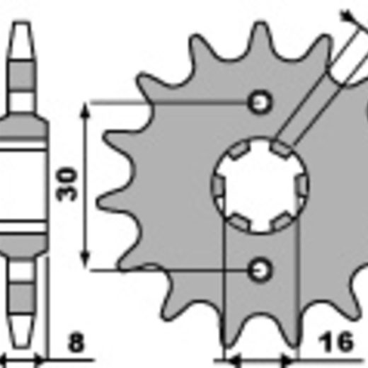 Piñón PBR acero estándar 718 - 520