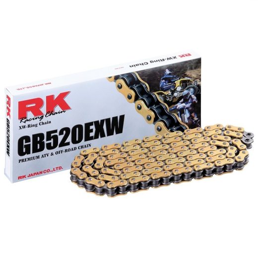 Cadena RK GB520EXW con 100 eslabones oro