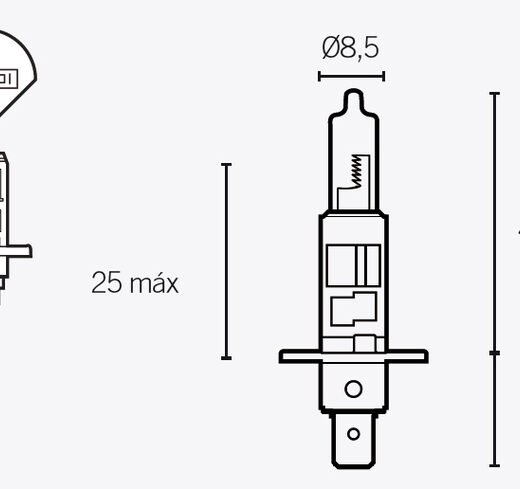 Lámpara V PARTS halógena H1