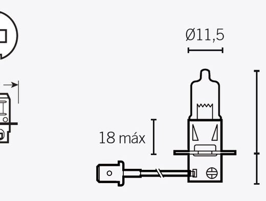Lámpara V PARTS halógena H3