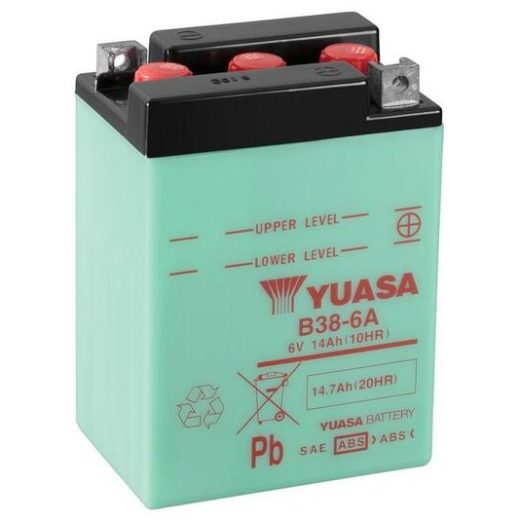 Batería YUASA B38-6A Dry charged (sin electrolito)