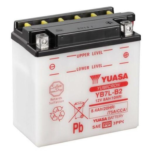 Batería YUASA YB7L-B2 Dry charged (sin electrolito)