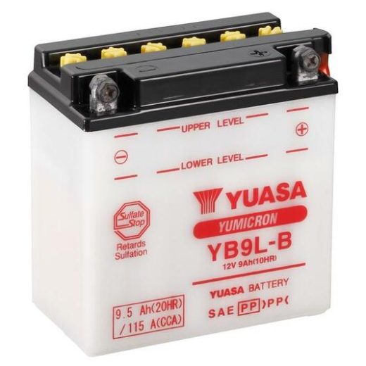 Batería YUASA YB9L-B Dry charged (sin electrolito)