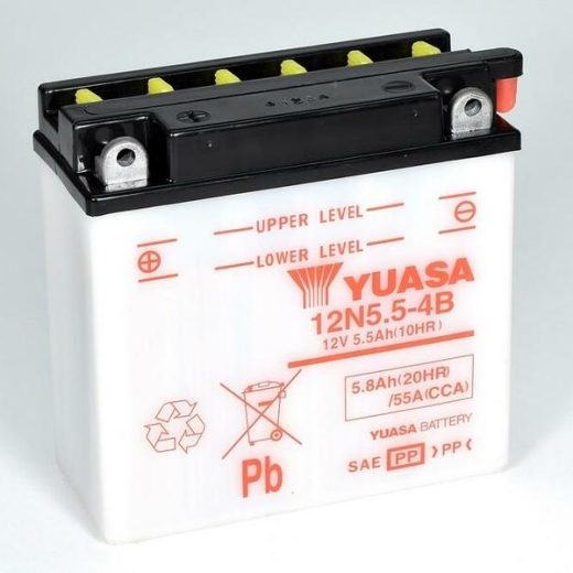 Batería YUASA 12N5.5-4B Dry charged (sin electrolito)