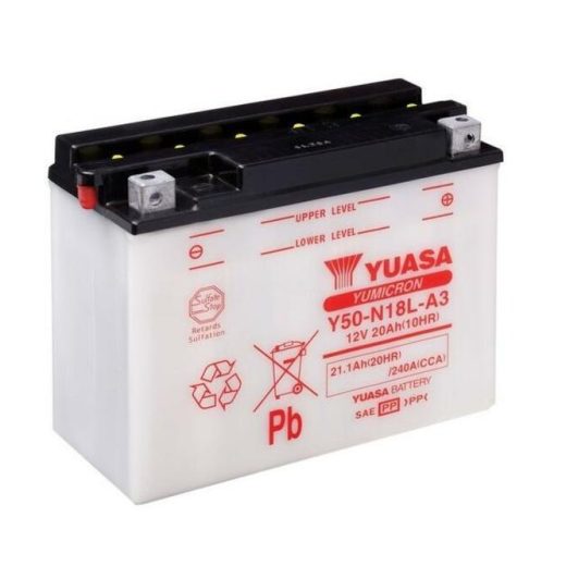 Batería YUASA Y50-N18L-A3 Dry charged (sin electrolito)