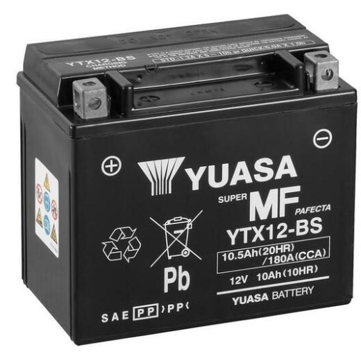 Batería YUASA YTX12-BS Combipack (con electrolito)