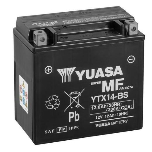 Batería YUASA YTX14-BS Combipack (con electrolito)