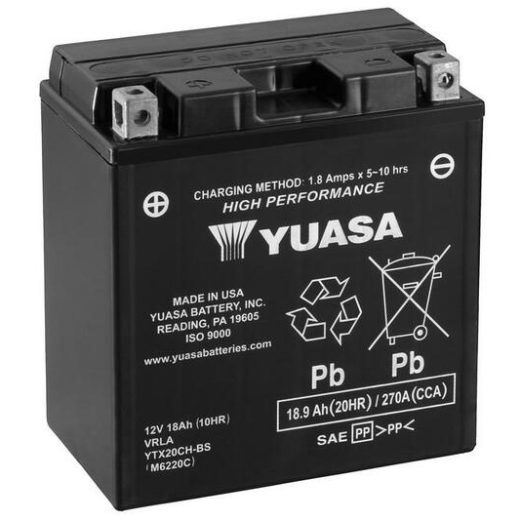 Batería YUASA YTX20CH-BS Combipack (con electrolito)