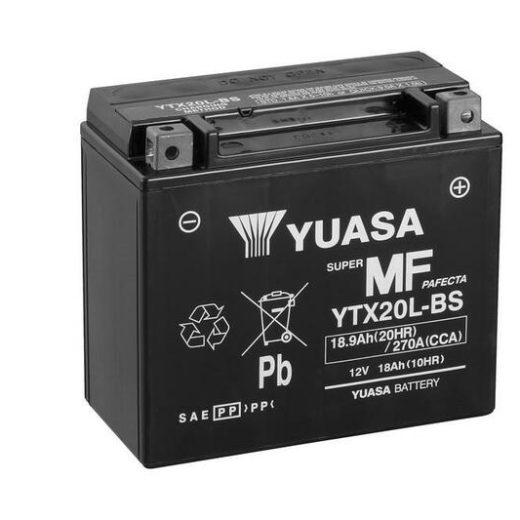 Batería YUASA YTX20L-BS Combipack (con electrolito)
