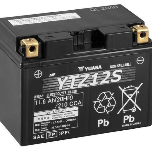 Batería YUASA YTZ12S Wet Charged (cargada y activada)