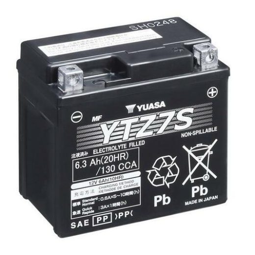Batería YUASA YTZ7S Wet Charged (cargada y activada)