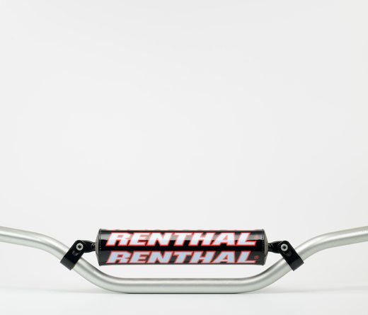 Manillar Renthal motocross Carmichael plata con protector negro