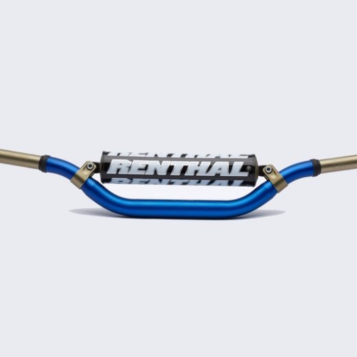 Manillar Renthal Twinwall Carmichael alto azul con protector negro