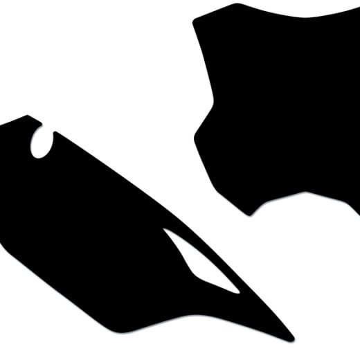 Kit BLACKBIRD adhesivos portanúmeros KX450 19 standard negro