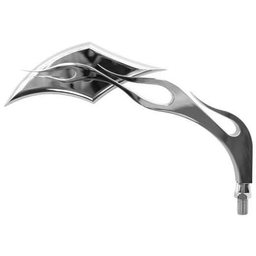 Retrovisor derecho universal V PARTS Custom Llamas + adaptador M10 rosca izquierda