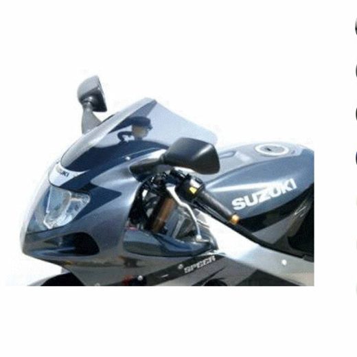 Pantalla MRA, negro, original Suzuki GSX-R 600 01-03/1000 -02 GSX-R 750 00-03
