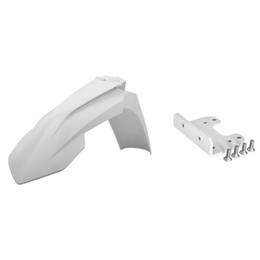 Guardabarros delantero POLISPORT Restyling blanco con adaptador