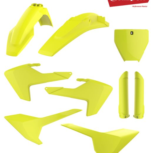 Kit POLISPORT de plástica completo Husqvarna amarillo fluor
