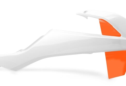 Aletines de radiador POLISPORT SX65 16-19 Naranja / Blanco
