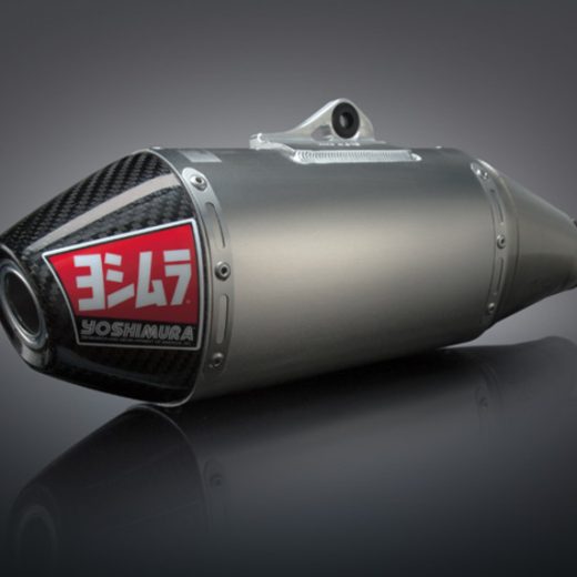 Linea completa escape Yoshimura Signature RS-4, inox, Silencioso aluminio y tapa carbon, YZ450F
