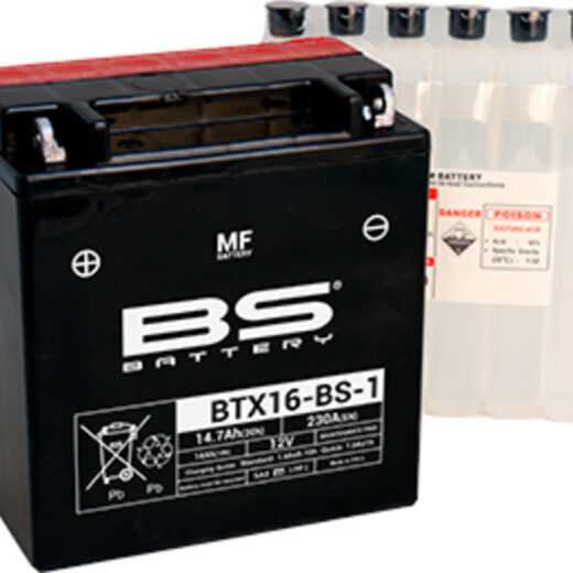Batería BS BATTERY BTX16-BS-1 sin mantenimiento con pack de electrolito