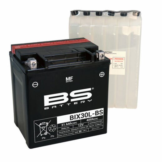 Batería BS BATTERY BIX30L-BS sin mantenimiento con pack de electrolito