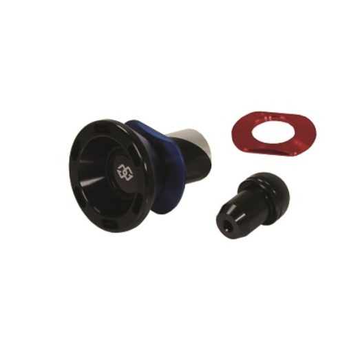 Protectores del eje delantero GILLES, negro / rojo