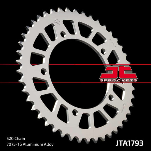 Corona JT Aluminio negro JT 1793 con 44 dientes