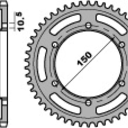 Corona PBR acero C45 estándar 4454 - 525