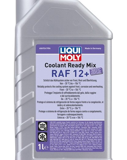 Líquido refrigerante anticongelante rojo LIQUI MOLY Coolant Ready Mix RAF 12+ - Botella 1L