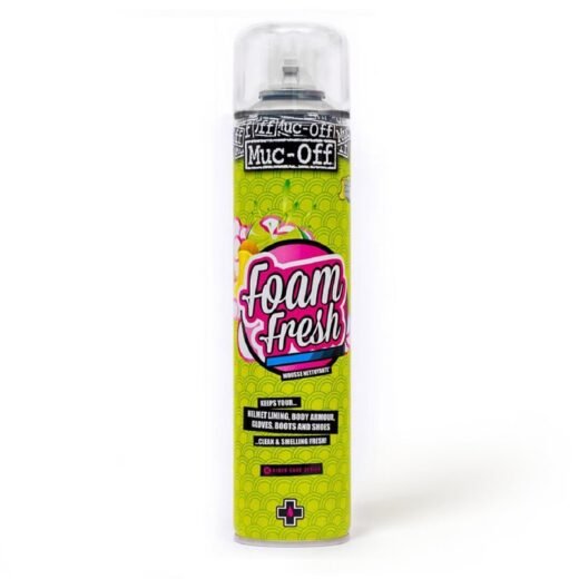 Espuma limpieza antibacteriana para interiores de cascos MUC-OFF Helmet Foam Fresh - Spray 400ml