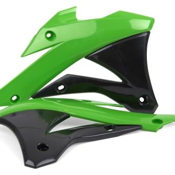 Tapas De Radiador Kawasaki KX (2014-21) | Verde/Negro
