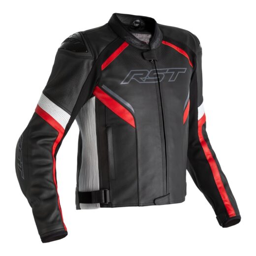 Chaqueta (Piel) RST SABRE Airbag Negro/Blanco/ Rojo, 56 EU/Talla XL