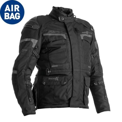 Chaqueta Textil (Hombre) con Airbag RST ADVENTURE-X Negro , Talla 52/M