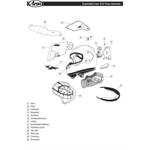 ARAI SIDEPOD VAS-V DUNLOP, YEL