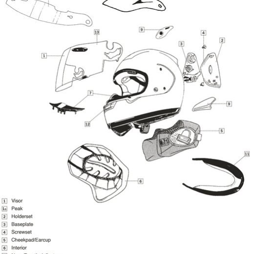 ARAI AIRWING SHELL DIAMOND WHT, 82-84