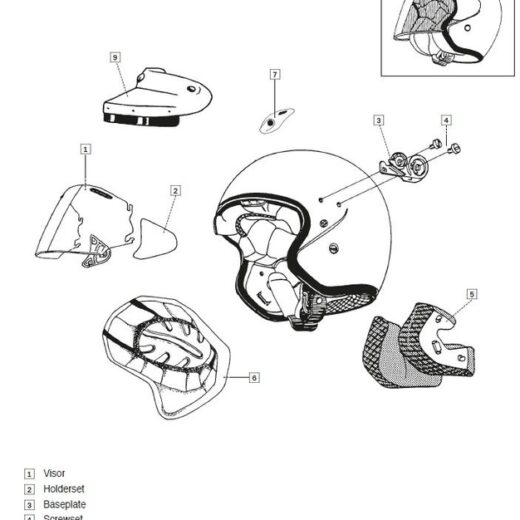 Casco ARAI Open Face Cheekpad SZ-LIGHT Light 25mm
