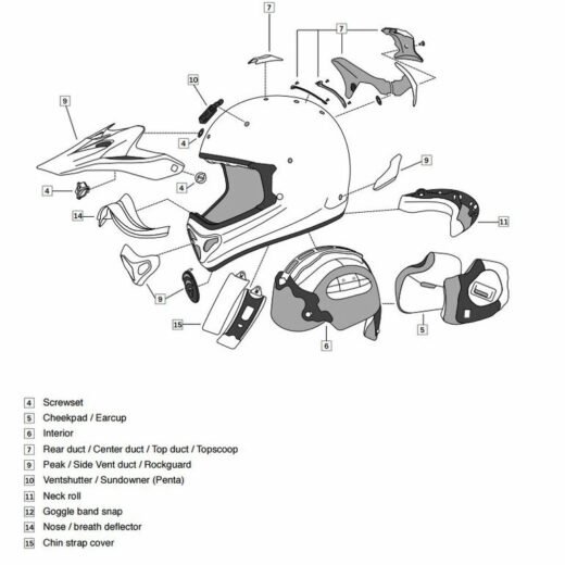 ARAI CHINBAR MXV DAY, BLU