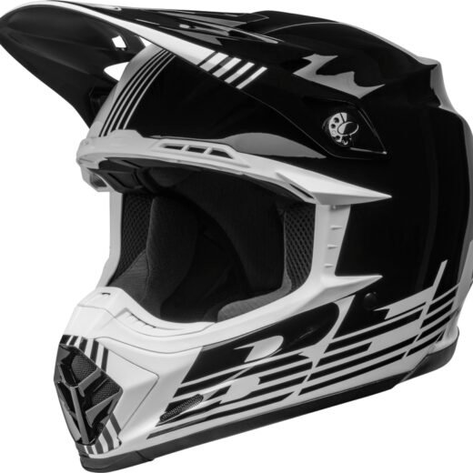 Casco BELL MOTO-9 MIPS LOUVER Negro/Blanco, 60-61 / Talla