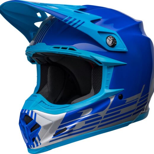 Casco BELL MOTO-9 MIPS LOUVER Gris/Azul, 60-61 / Talla