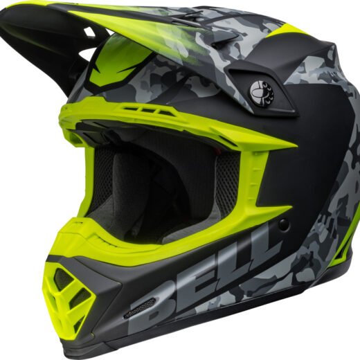 Casco BELL MOTO-9 MIPS VENOM Negro Mate/Amarillo, 60-61 / Talla