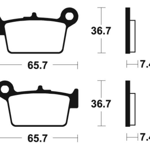 Pastillas de freno Tecnium Scooter orgánicas ME361