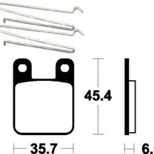 Pastillas de freno Tecnium Scooter orgánicas ME319