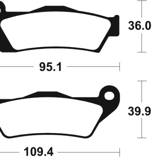 Pastillas de freno Tecnium MOR410 Sinterizadas racing