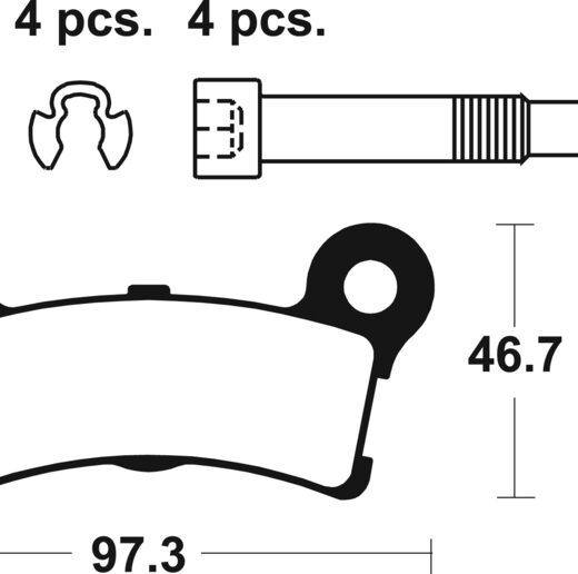 Pastillas de freno Tecnium MR404 Sinterizadas deportivas