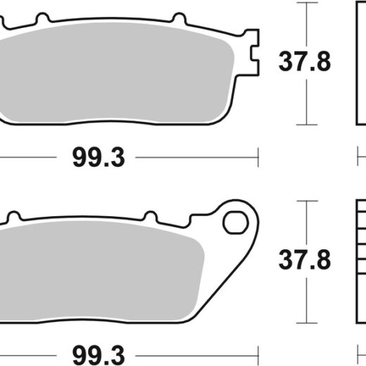 Pastillas de freno orgánicas Brembo 07HO13CC