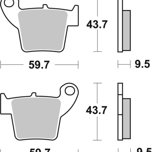 Pastillas de freno sinterizadas de competición Brembo 07HO48SX