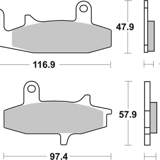 Pastillas de freno orgánicas Brembo 07SU1509