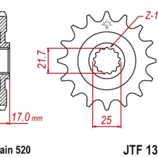 Piñón delantero JT SPROCKETS 520 acero Nfr 1381