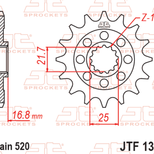 Piñón con goma anti-ruido JT SPROCKETS acero 1373 - 520